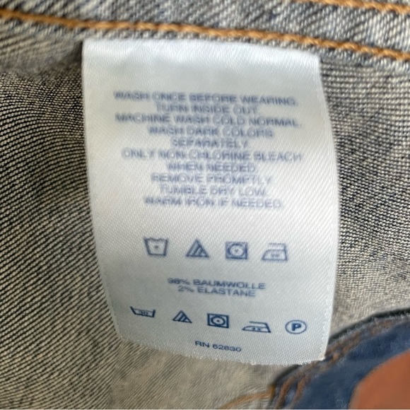 Lannds' End Denim Jean Jacket Size: M - Picture 6 of 8